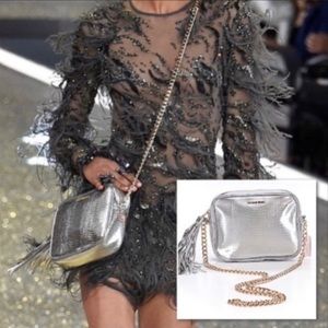 Victoria's Secret Official Fashion Show Crossbody Bag Silver Purse Chain Tassel